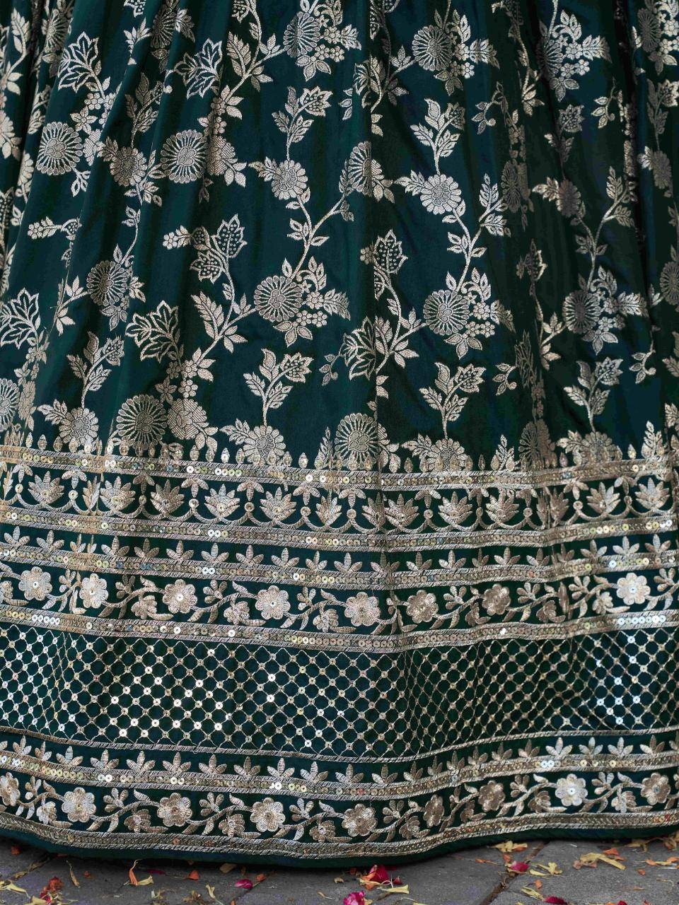 AMRAPALI Dola silk green Bulk lehenga choli for resellers